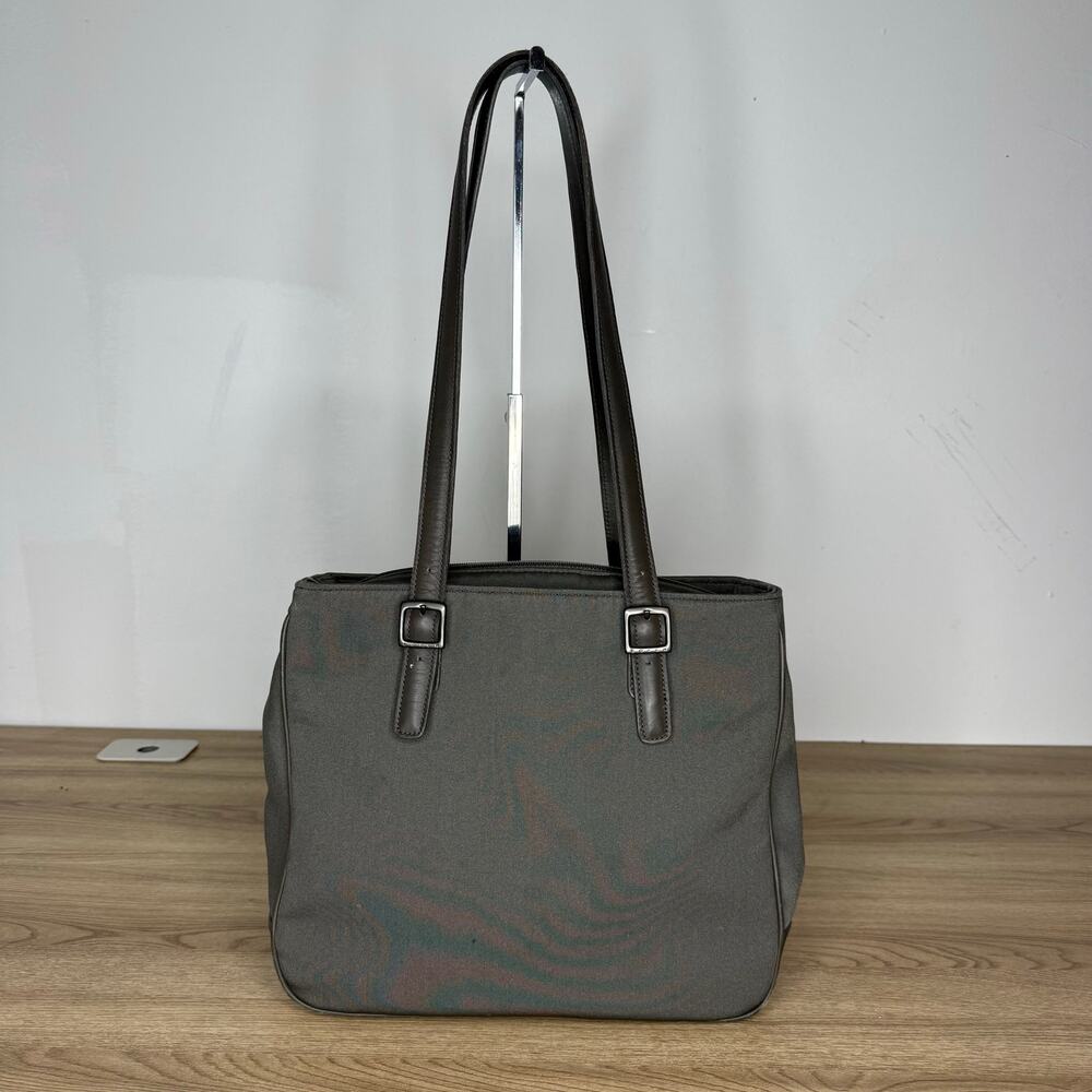 Coach Vintage Plain Gray and Brown Shoulder Bag Medium - Picture 2 of 11